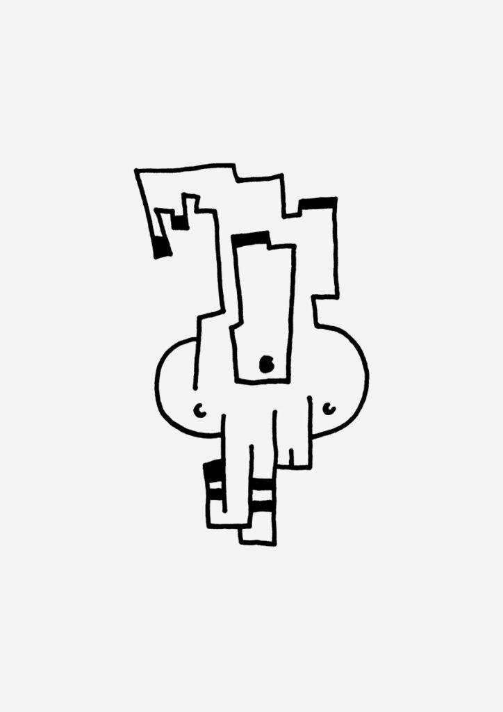 Rudi Qualle zeigt eine Illuwillu Figur über Macht, Kapitalismus, Profitgier und die Suche nach immer mehr.