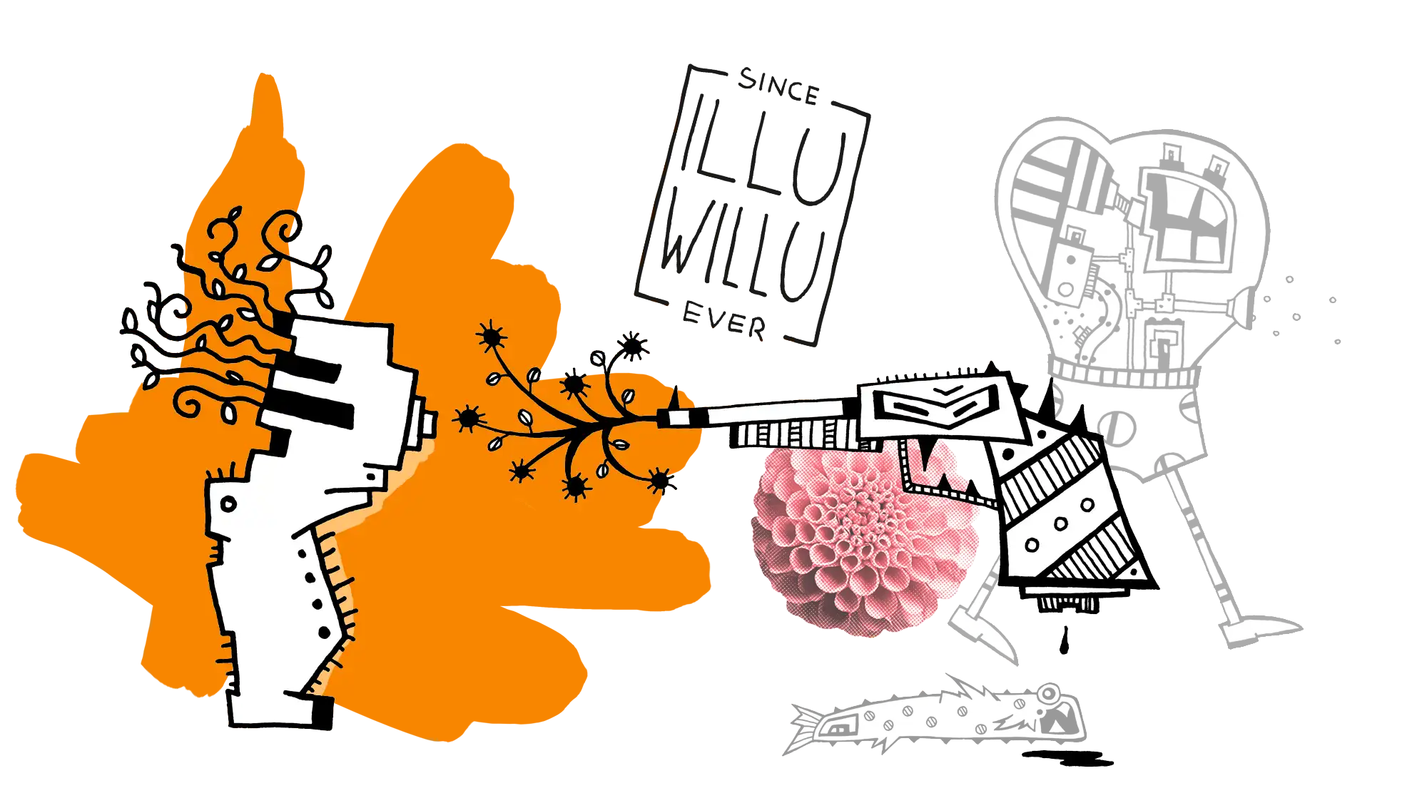 Illuversum Bild, auf dem das Artwork strenger things, die laufende Liebe und das Petermännchen zu sehen ist. Kunst im Wohnraum